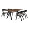 Armen Living Laredo and Jackie 5 Piece Black Rectangular Dining Set SETLRDIBLK5E - alternate 1